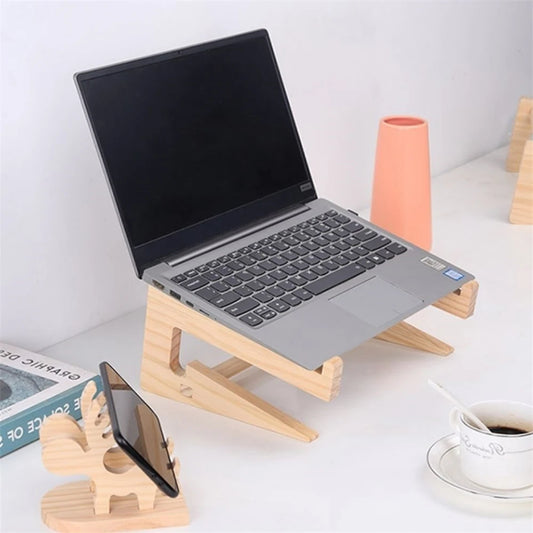 The Oasis Bridge: Handcrafted Universal Wood Laptop Stand