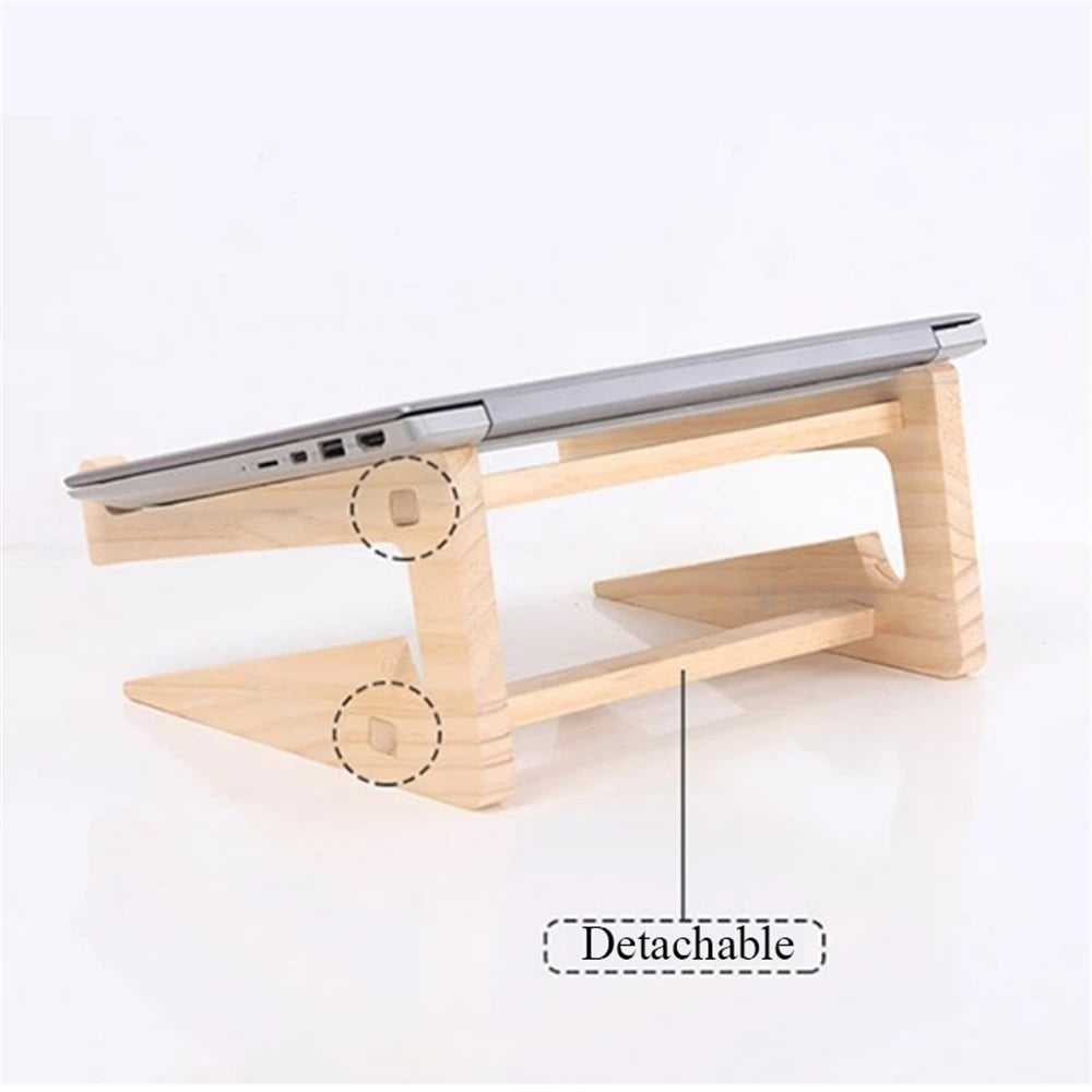 The Oasis Bridge: Handcrafted Universal Wood Laptop Stand